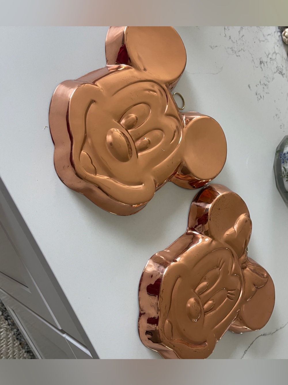 Copper Mickey & Minnie Jello or Cake Molds - Set of 2